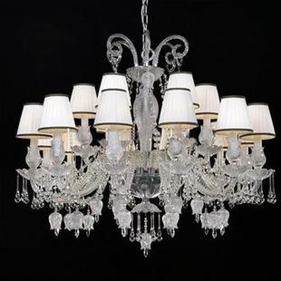 欧式 餐厅灯后现代别墅酒店饭厅 水晶灯客厅吊灯欧美蜡烛卧室灯美式