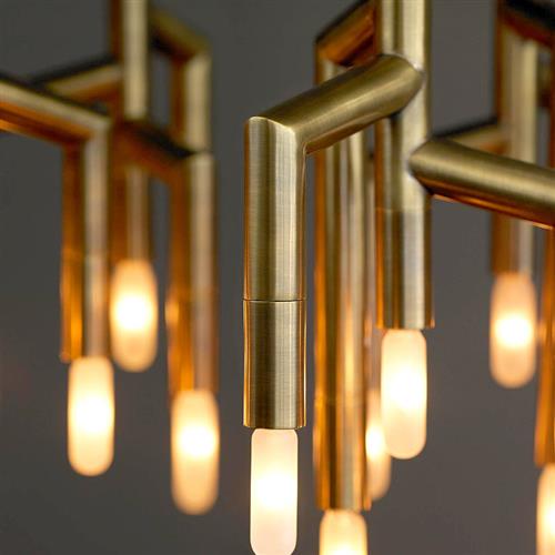 全铜轻奢树杈吊灯后现代个性北欧简约吊灯样板间餐厅吧台楼梯灯具