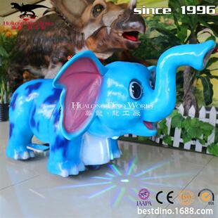 公园商场游乐园互动乘骑大象电瓶电动小车互动卡通玩具车制作工厂