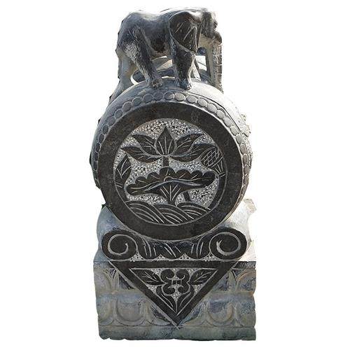 石雕门墩庭院别墅门口石枕抱鼓石景观摆件仿古门墩石青石雕刻