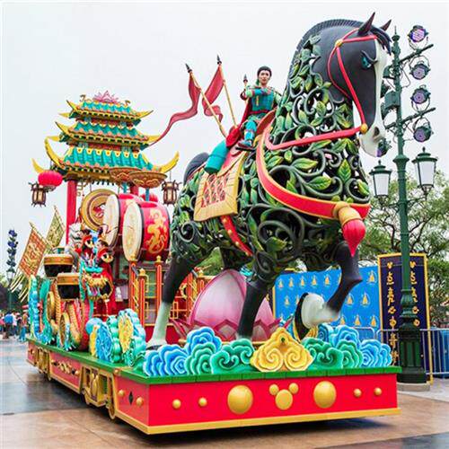 节日活动暖场道具大型巡游花车户外灯光电动花车蝶恋花厂家制作