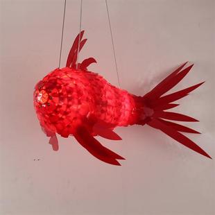 鱼型新中式 简约火锅店咖啡厅茶楼售楼部酒店大堂包间工程灯吊灯