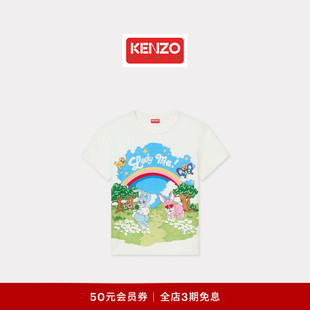 T恤衫 KENZO 型兔子图案短袖 版 女士经典