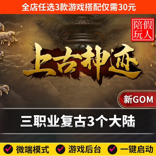 热血传奇单机版电脑上古神迹三职业复古三个大陆宝石假人陪玩微端