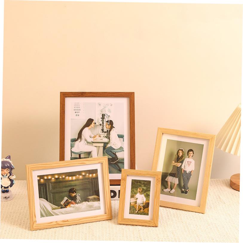 Corkboard photo wall solid wood frame blackboard pine office