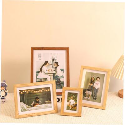 Corkboard photo wall solid wood frame blackboard pine office