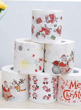 Christmas Toilet Paper Festival Theme Printed Wood Pulp Toil