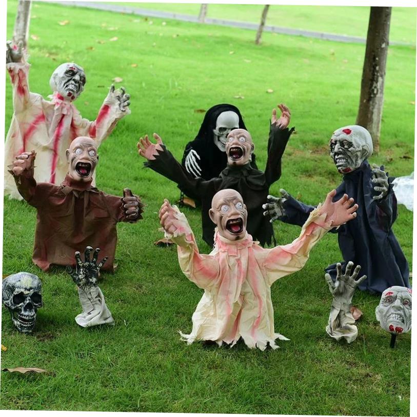 Halloween Groundly Inserted Clown Ghost Creative Outdoor Dec
