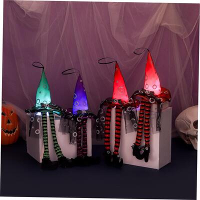 Halloween Illuminated Wizard Hat, Long Leg Pendant,