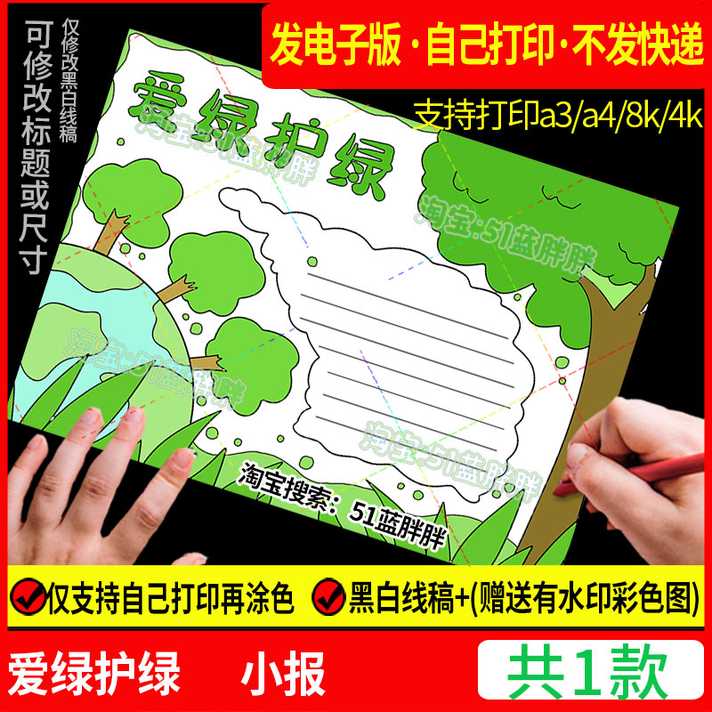 世界地球日手抄報模板保護(hù)生態(tài)文明環(huán)保主題保護(hù)環(huán)境愛綠護(hù)綠色小