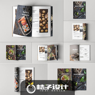 A4尺寸杂志画册宣传册书籍装帧设计展示ps样机智能贴图素材 294