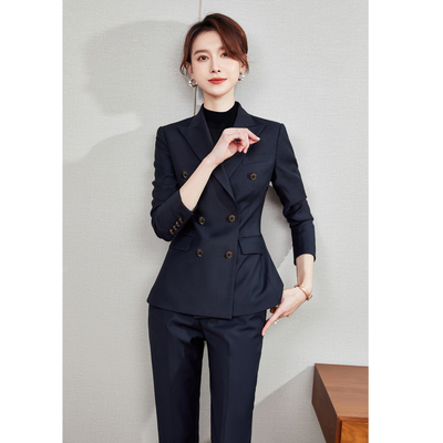 秋冬厚款高级感西服套装工作服