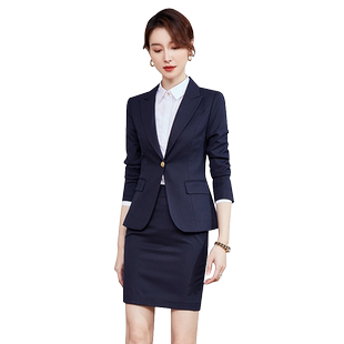 职业套装女士气质通勤条纹西装外套春季新款宽松休闲高端西服职场