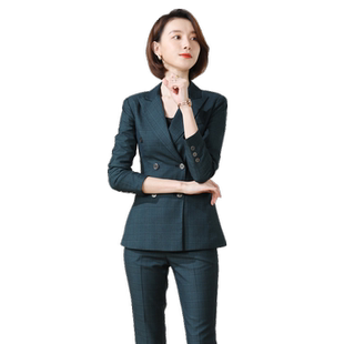 职场通勤正装企业工装西装套装女团体定制 正装工作服批量采购