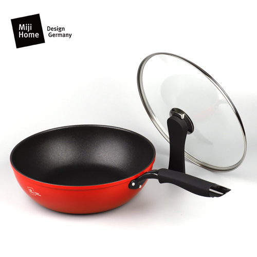 米技炒锅家用石纹不粘锅电陶炉电磁炉燃气灶通用炒锅