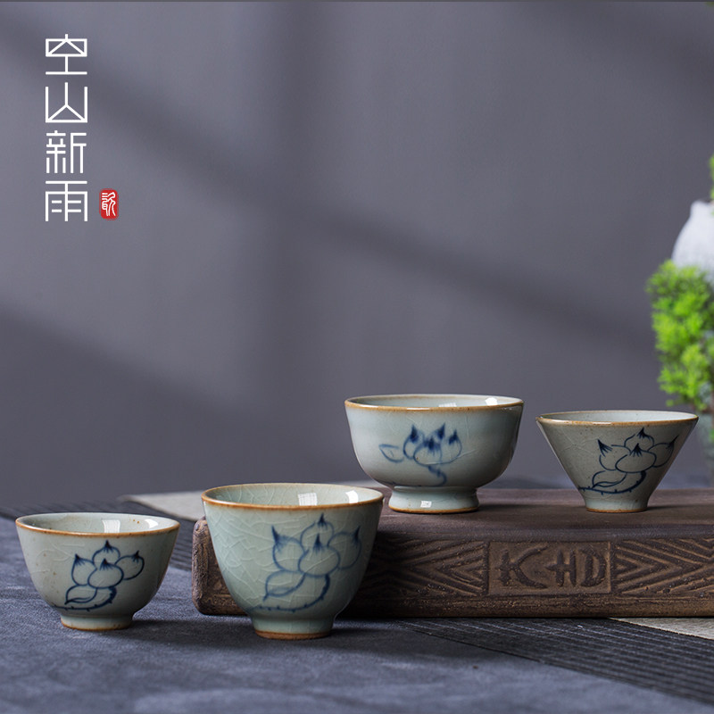 青花瓷主人杯茶杯功夫茶具单杯个人专用景德镇纯手绘手工小号茶碗,餐饮具,茶杯,淘宝优惠券,粉丝福利购,淘宝优惠卷