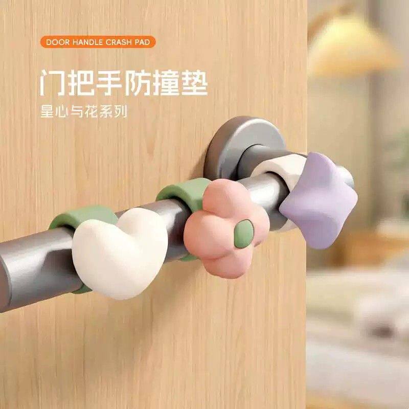 家用硅胶门把手防撞垫卡通入户卧室门后防碰撞纯色窗户把手防撞墙