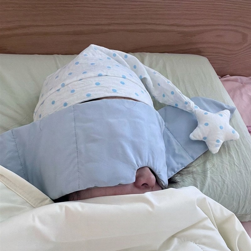 睡觉专用睡帽晚上睡觉睡帽防头风尖尖帽产妇帽夏季空调帽子头巾