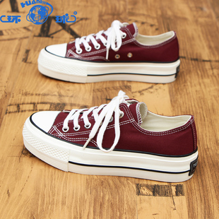 厚底百搭女鞋 低帮经典 款 环球帆布鞋 ins潮球鞋 春季 板鞋 女2026新款