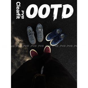 PVB*25FW“极简系列”亮色板鞋Cleanfit穿搭男士绒面低帮系带休闲