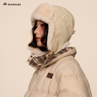 复古男女款皮质PU雷锋帽子加绒加厚保暖防寒护耳帽滑雪骑行东北帽