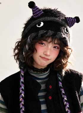 秋冬毛绒包头帽女保暖显脸小