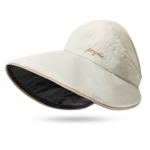 可扎马尾遮阳防晒帽子女夏天大檐防紫外线韩版渔夫遮脸空顶太阳帽