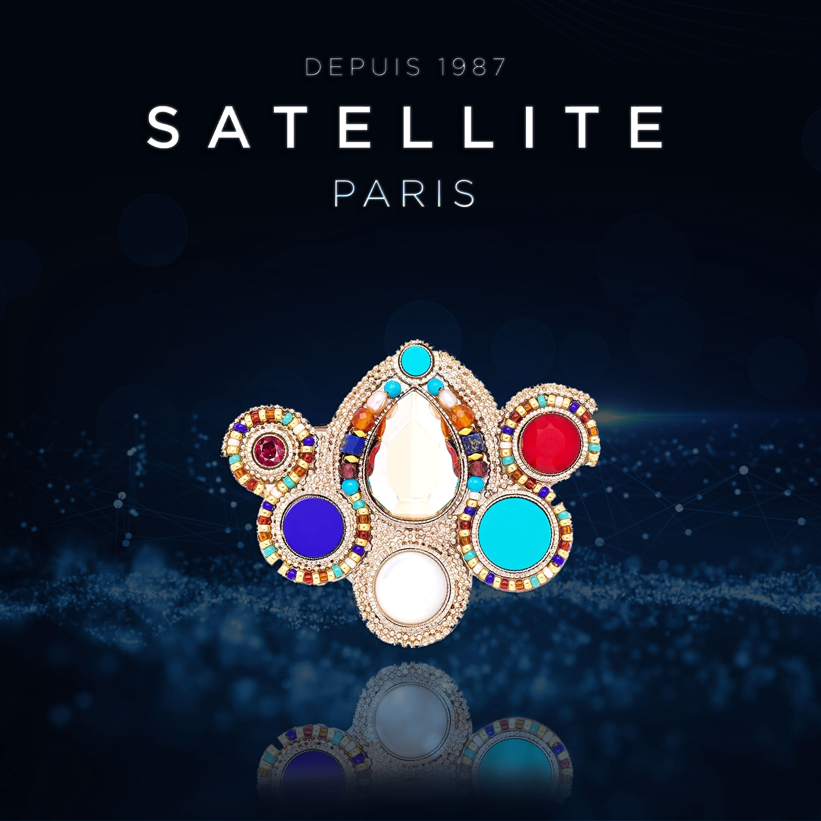 satellite小众时尚风法国胸针女