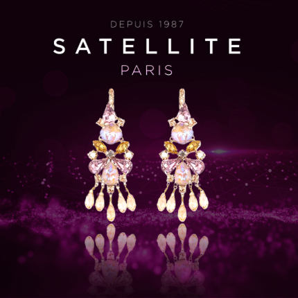 SATELLITE NAOMIE系列2025爆款耳坠女高级感饰品珍珠水晶配饰礼物