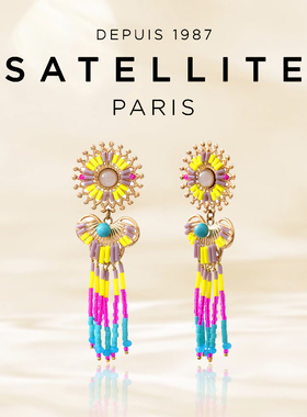 SATELLITE NEIVA系列耳夹女高级感编织款耳环优雅大气流苏耳坠