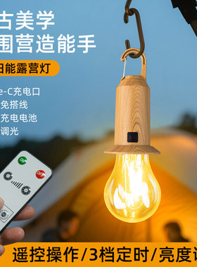 新款太阳能充电灯泡多功能遥控露