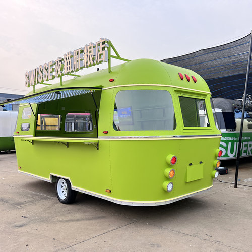 定制不锈钢材质咖啡餐车移动商铺景区售票亭夜市流动小吃车