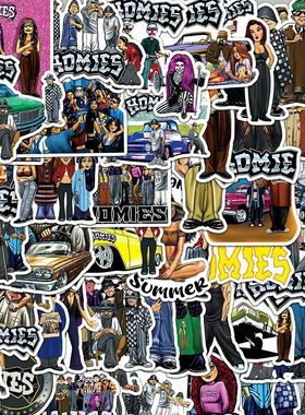 100张homies兄弟嘻哈涂鸦贴纸个性潮流装饰手机壳iPad防水贴纸