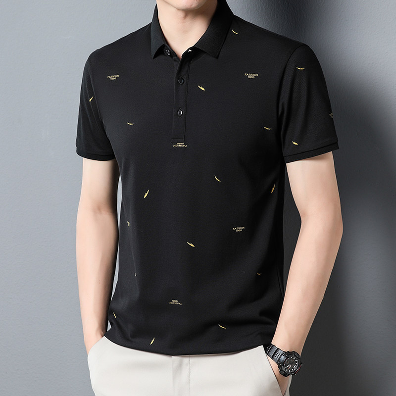 奥特莱斯nasa男士夏季时尚立领衣服百搭休闲短袖polo衫简约