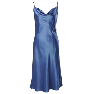 绣娘丝绸新款真丝吊带裙女睡衣100%桑蚕丝睡裙礼盒睡衣长款家居服