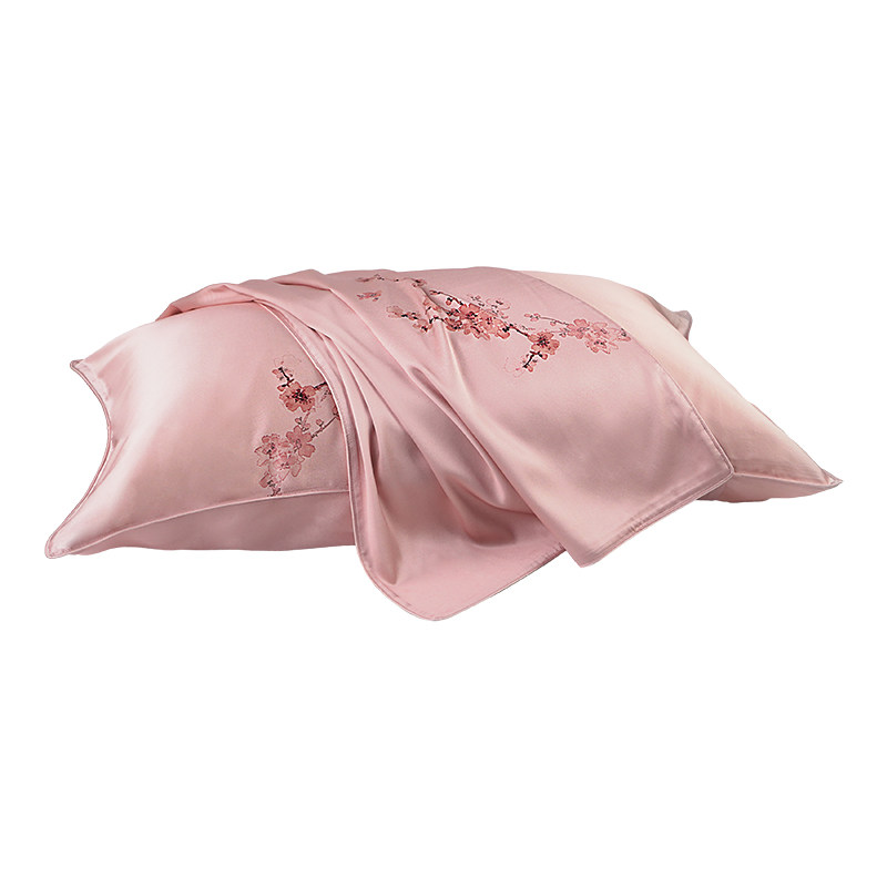 绣娘丝绸真丝百事顺心枕套