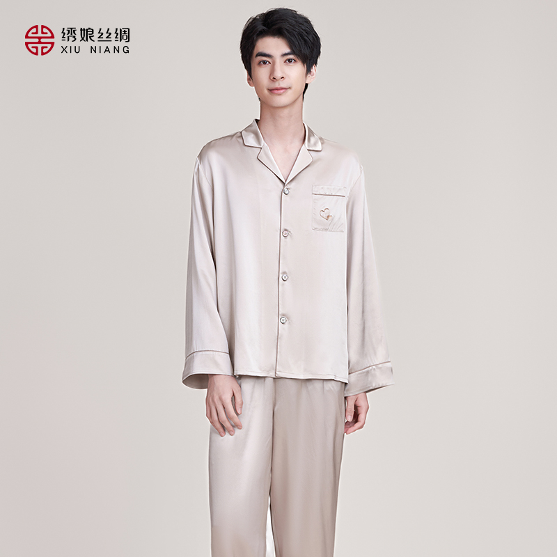 100%桑蚕丝 精美刺绣