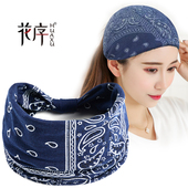 韩国布艺发带遮白发神器防风保暖头套压发头巾瑜伽运动发箍头饰品