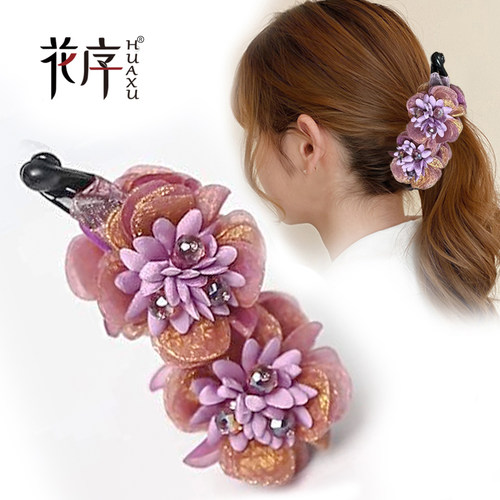 香蕉夹竖夹盘发马尾发夹大号竖卡