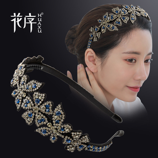 花朵重工水钻发箍女高级感压发带齿防滑头箍洗脸碎发卡子气质头饰