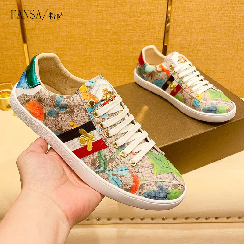 欧洲站2025年新款潮高端印花板鞋