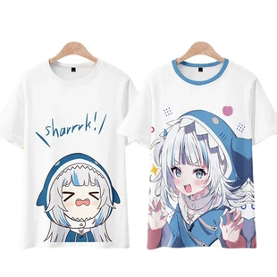 虚拟主播短袖 印象男女痛衣 hololive动漫周边T恤vtuber二次元