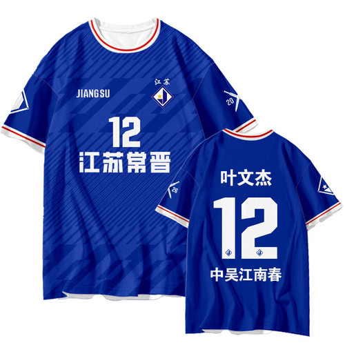2026赛季江苏常晋队服球员版 足球衣服速干短袖t恤衫男女球迷