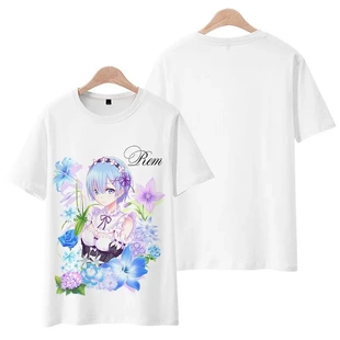 从零开始 T恤RE_蕾姆爱蜜莉雅印象痛衣男 异世界生活动漫周边短袖