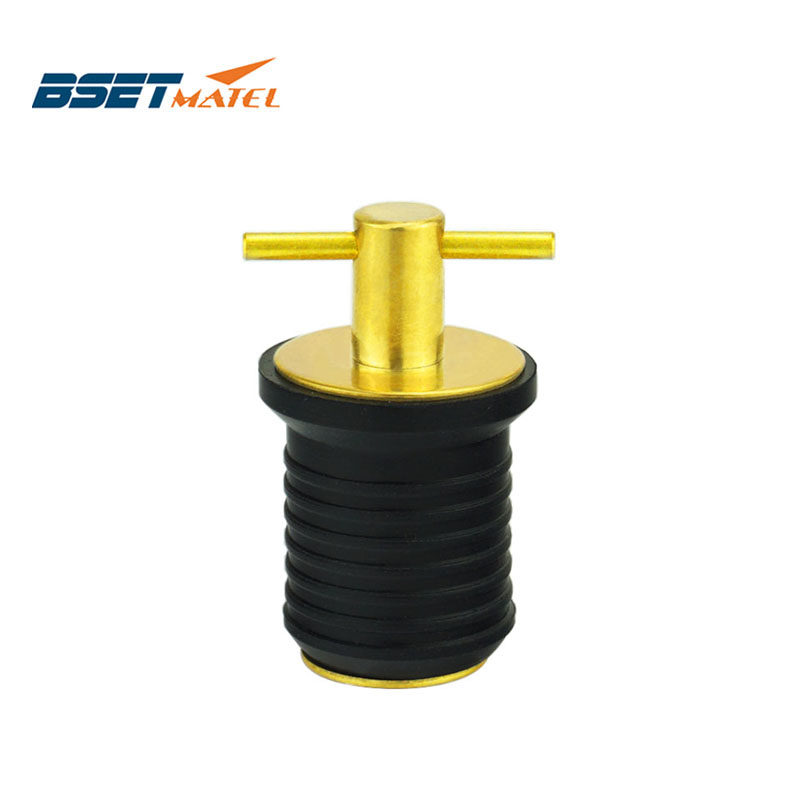 BSET MATEL 可调节1寸黄铜排水塞 T型手柄 船用排水塞甲板排水塞