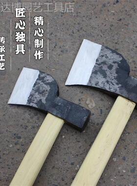 湘西纯手工锻打中刃夹钢斧头真夹钢木匠专用持久锋利一把顶十把