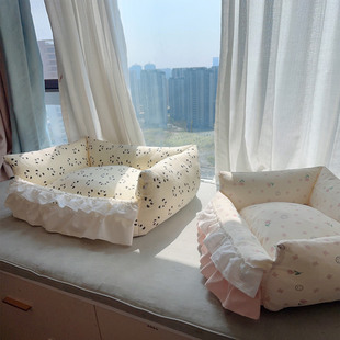 通用可拆洗棉质马尔济斯西施比熊泰迪 宠物狗狗猫窝垫床房子四季
