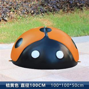 饰摆件 仿真七星瓢虫甲壳虫玻璃钢雕塑户外发光卡通甲虫幼儿园林装