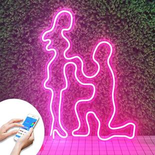 跨境led霓虹灯招牌门头发光字求婚造型灯带v幻彩霓虹灯厂家 新品