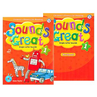 原版进口Compass自然拼读 Sounds Great 1 2 3 4 5级别 小学英语儿童语音零基础启蒙培训教材 26个字母发音phonics系列